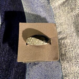 Black & White Pave RING Size 10 NIB